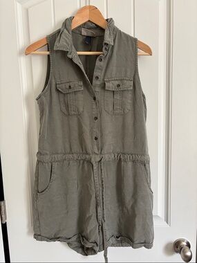 Universal Thread Olive Green Sleeveless Utility Romper
